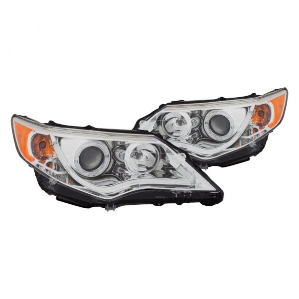 Anzo® - Chrome LED DRL Bar Halo Projector Headlights, Toyota Camry