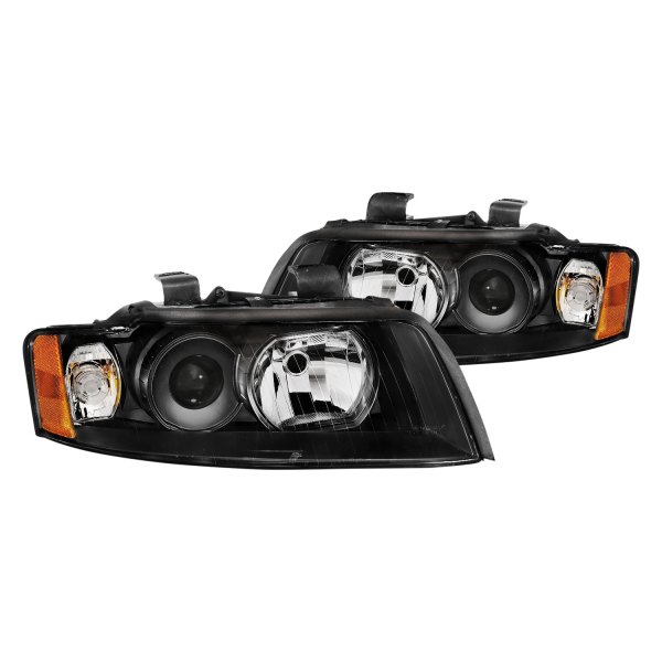 Anzo® - Black Projector Headlights, Audi A4