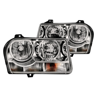 Anzo® - Driver and Passenger Side Chrome Euro Headlights
