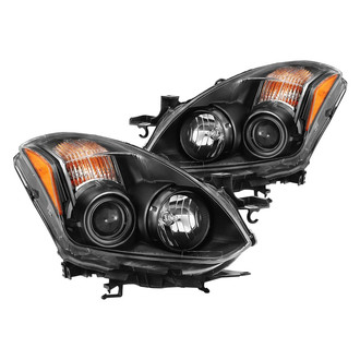 Anzo® - Driver and Passenger Side Black Projector Headlights