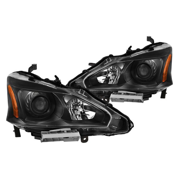 Anzo® - Black Projector Headlights, Nissan Altima