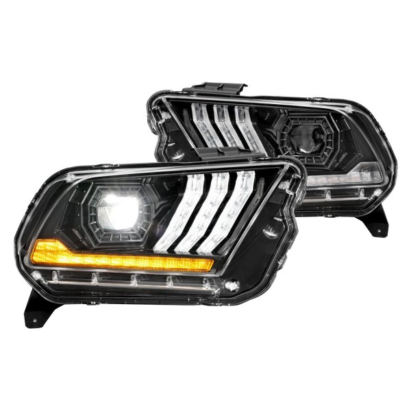 Anzo® - Black Projector LED Headlights with DRL and Sequential Turn Signal