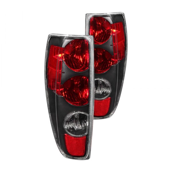Anzo® - Black/Red Euro Tail Lights, Chevy Colorado