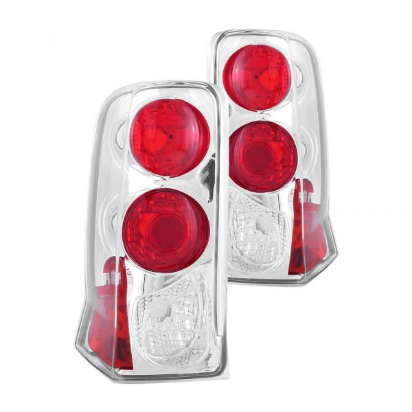 Anzo® - Chrome/Red Euro Tail Lights, Cadillac Escalade