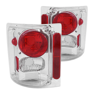 Anzo® 211014 - Driver and Passenger Side Chrome/Red Euro Tail Lights