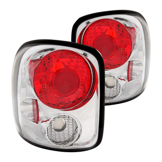 Anzo® - Driver and Passenger Side Chrome/Red Euro Tail Lights
