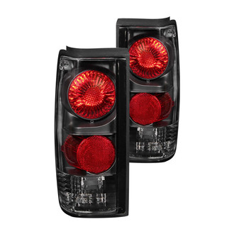 Anzo® 211031 - Driver and Passenger Side Black/Red Euro Tail Lights