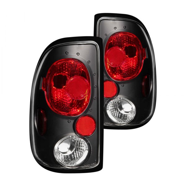 Anzo® - Black/Red Euro Tail Lights, Dodge Dakota