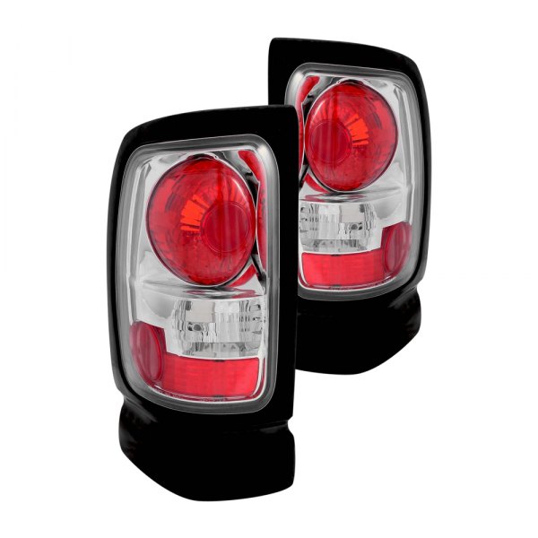 Anzo® - Chrome/Red Euro Tail Lights, Dodge Ram