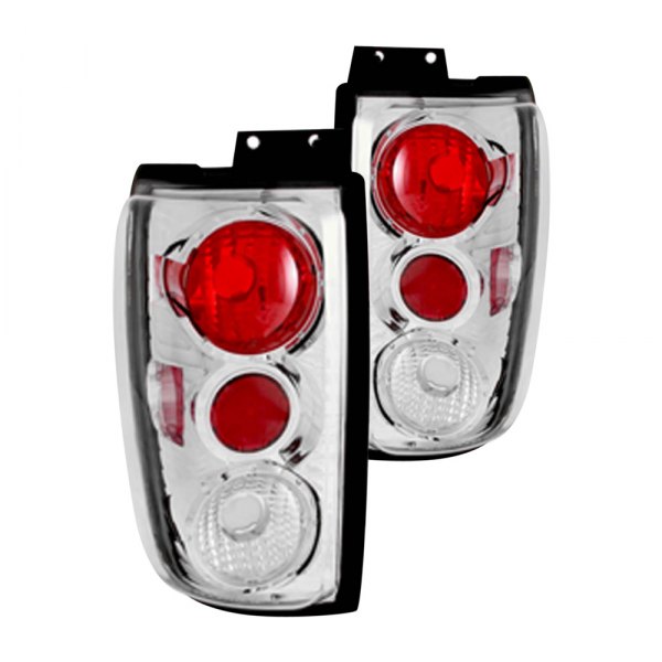 Anzo® - Chrome/Red G2 Euro Tail Lights, Ford Expedition
