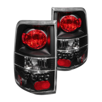 Anzo® - Driver and Passenger Side Black/Red Euro Tail Lights