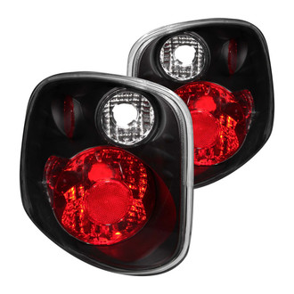 Anzo® - Driver and Passenger Side Black/Red G2 Euro Tail Lights