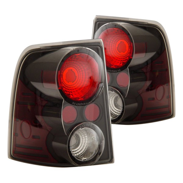 Anzo® - Black/Red Euro Tail Lights, Ford Explorer