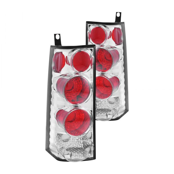 Anzo® - Chrome/Red Euro Tail Lights, Chevy Express