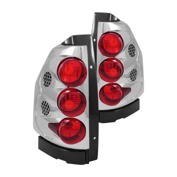 Anzo® - Chrome/Red Euro Tail Lights, GMC Envoy
