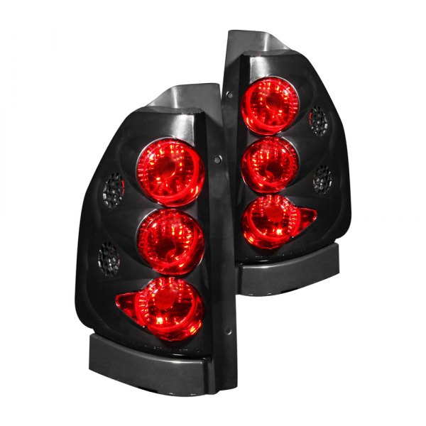 Anzo® - Black/Red Euro Tail Lights, GMC Envoy