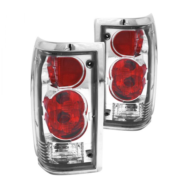 Anzo® - Chrome/Red Euro Tail Lights, Mazda B-Series