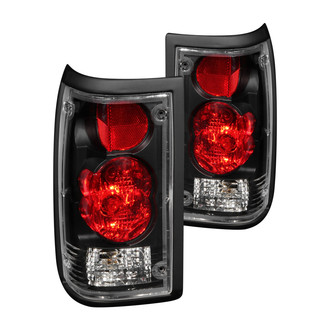 Anzo® - Driver and Passenger Side Black/Red Euro Tail Lights