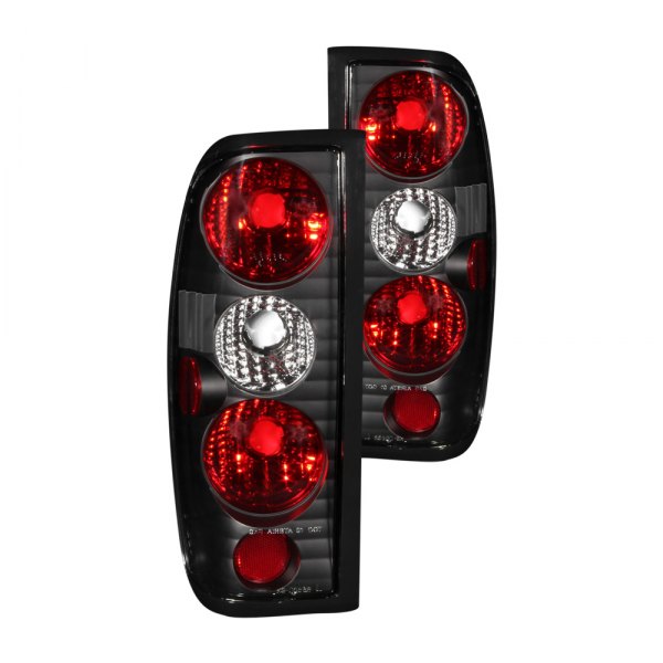 Anzo® - Black/Red Euro Tail Lights, Nissan Frontier
