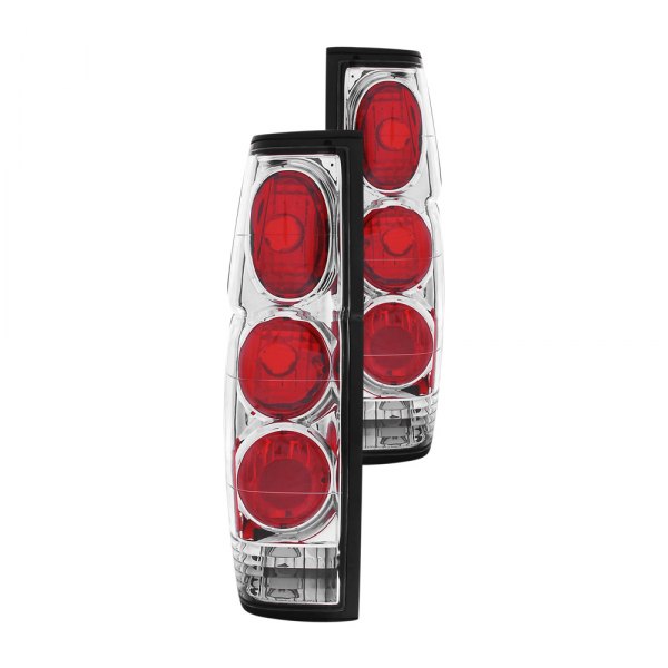 Anzo® - Chrome/Red G2 Euro Tail Lights, Nissan Pick Up