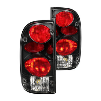 Anzo® - Driver and Passenger Side Black/Red G2 Euro Tail Lights