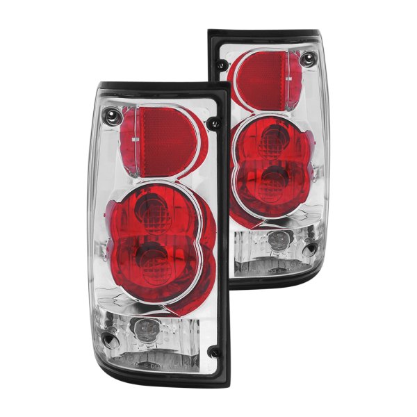 Anzo® - Chrome/Red G2 Euro Tail Lights, Toyota Pick Up