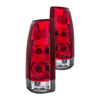 Anzo® - Driver and Passenger Side Chrome/Red Euro Tail Lights