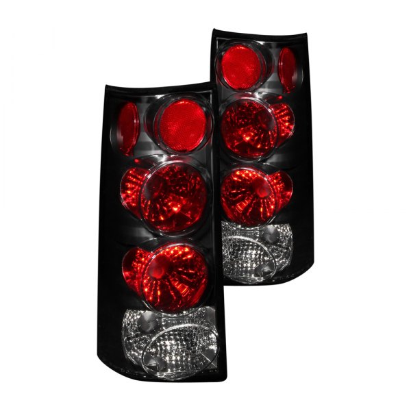 Anzo® - Black/Red Euro Tail Lights, GMC Savana