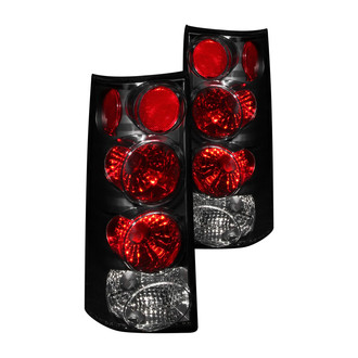 Anzo® - Driver and Passenger Side Black/Red Euro Tail Lights