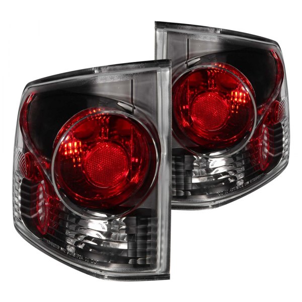 Anzo® - Black Red/Smoke 3D Style Euro Tail Lights