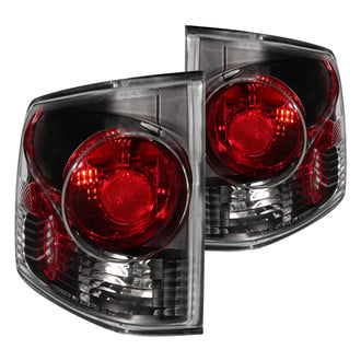 Anzo® - Driver and Passenger Side Black Red/Smoke 3D Style Euro Tail Lights