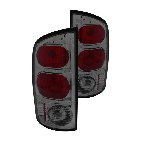 Anzo® - Chrome Red/Smoke Euro Tail Lights, Dodge Ram