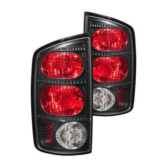 Anzo® - Driver and Passenger Side Black Red/Smoke Euro Tail Lights