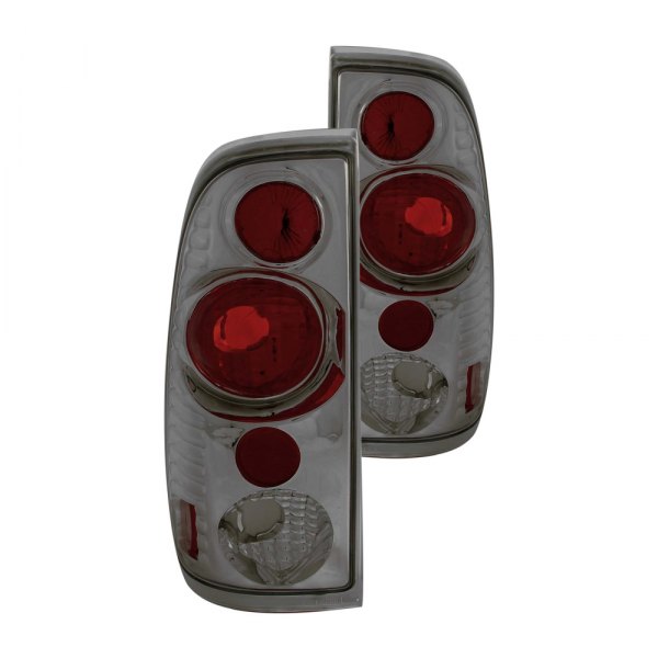 Anzo® - Chrome Red/Smoke G2 Euro Tail Lights, Ford F-350