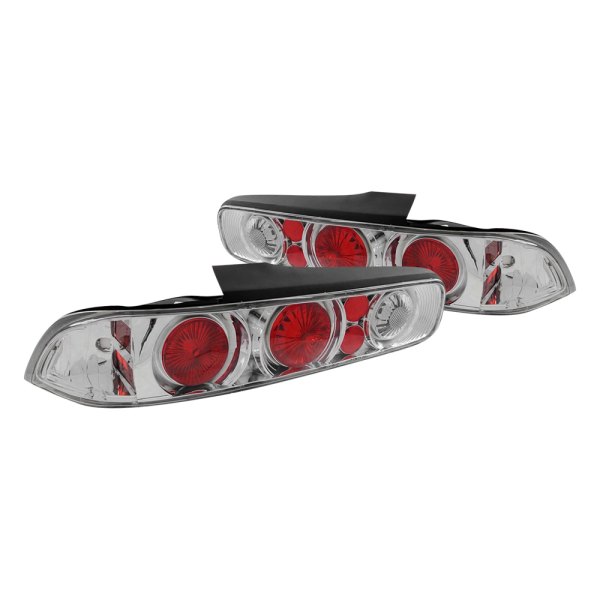 Anzo® - Chrome/Red G2 Euro Tail Lights, Acura Integra