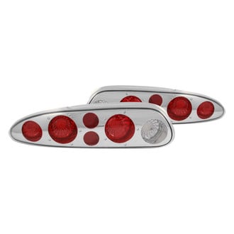 Anzo® - Driver and Passenger Side Chrome/Red Euro Tail Lights