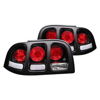 Anzo® - Driver and Passenger Side Black/Red Euro Tail Lights