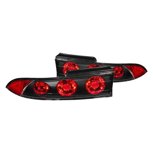 Anzo® - Black/Red G2 Euro Tail Lights, Mitsubishi Eclipse