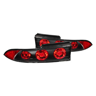 Anzo® - Driver and Passenger Side Black/Red G2 Euro Tail Lights