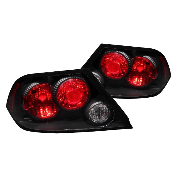 Anzo® - Black/Red Euro Tail Lights, Mitsubishi Lancer