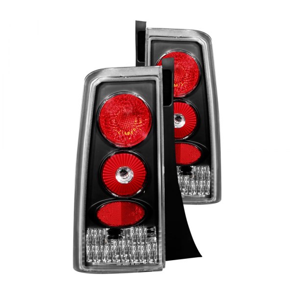 Anzo® - Black/Red Euro Tail Lights, Scion xB