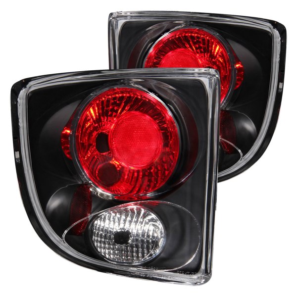Anzo® - Black/Red Euro Tail Lights, Toyota Celica