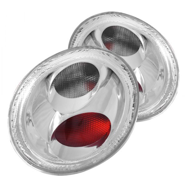 Anzo® - Chrome/Red Euro Tail Lights, Volkswagen Beetle