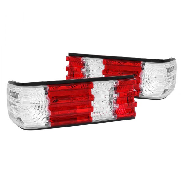 Anzo® - Chrome/Red Euro Tail Lights, Mercedes S Class