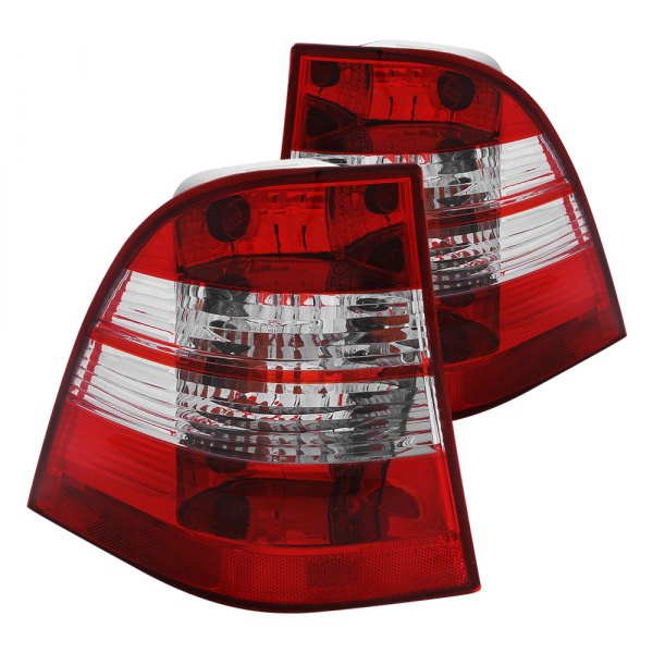 Anzo® - Chrome/Red Euro Tail Lights, Mercedes M Class