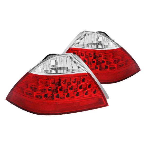 Anzo® - Chrome/Red LED Tail Lights, Honda Accord