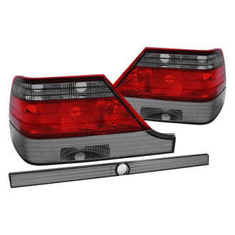 Anzo® - Driver and Passenger Side Chrome Red/Smoke Euro Tail Lights