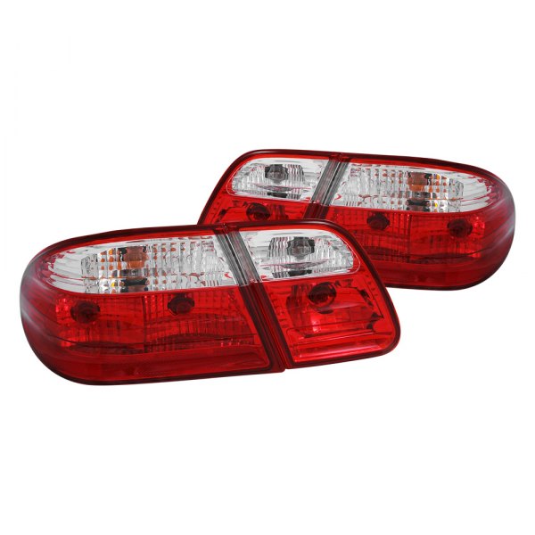 Anzo® - Chrome/Red G2 Euro Tail Lights, Mercedes E Class