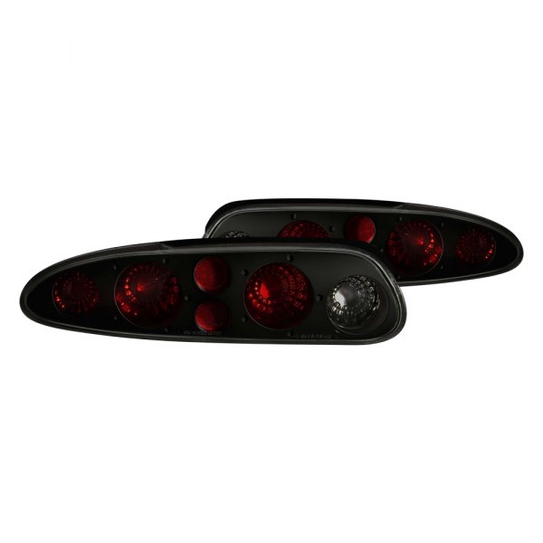 Anzo® - Black Red/Smoke Euro Tail Lights, Chevy Camaro