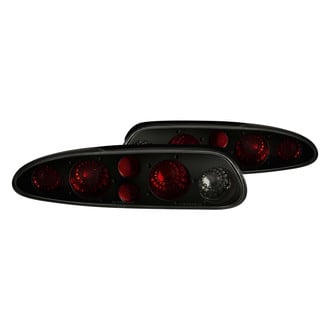 Anzo® - Driver and Passenger Side Black Red/Smoke Euro Tail Lights